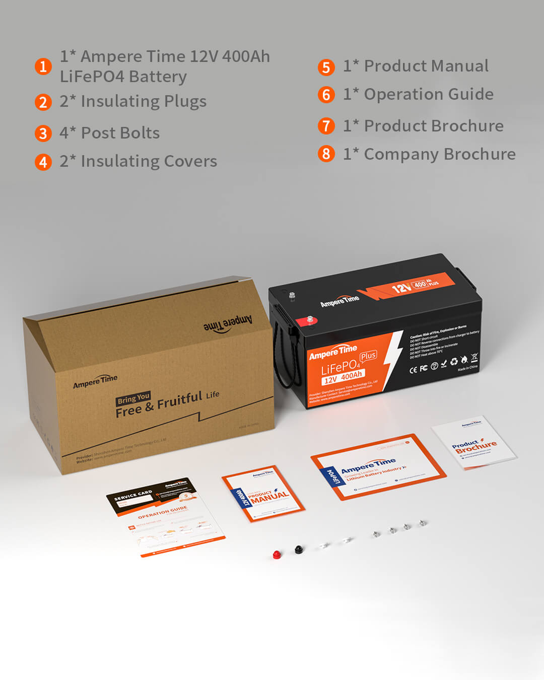 Litime Batería de litio LiFePO4 de 12 V 400 Ah 3200 W Carga máx. Grupo de  energía 8D Batería integrada 250A BMS 5120Wh Energía utilizable 4000-15000