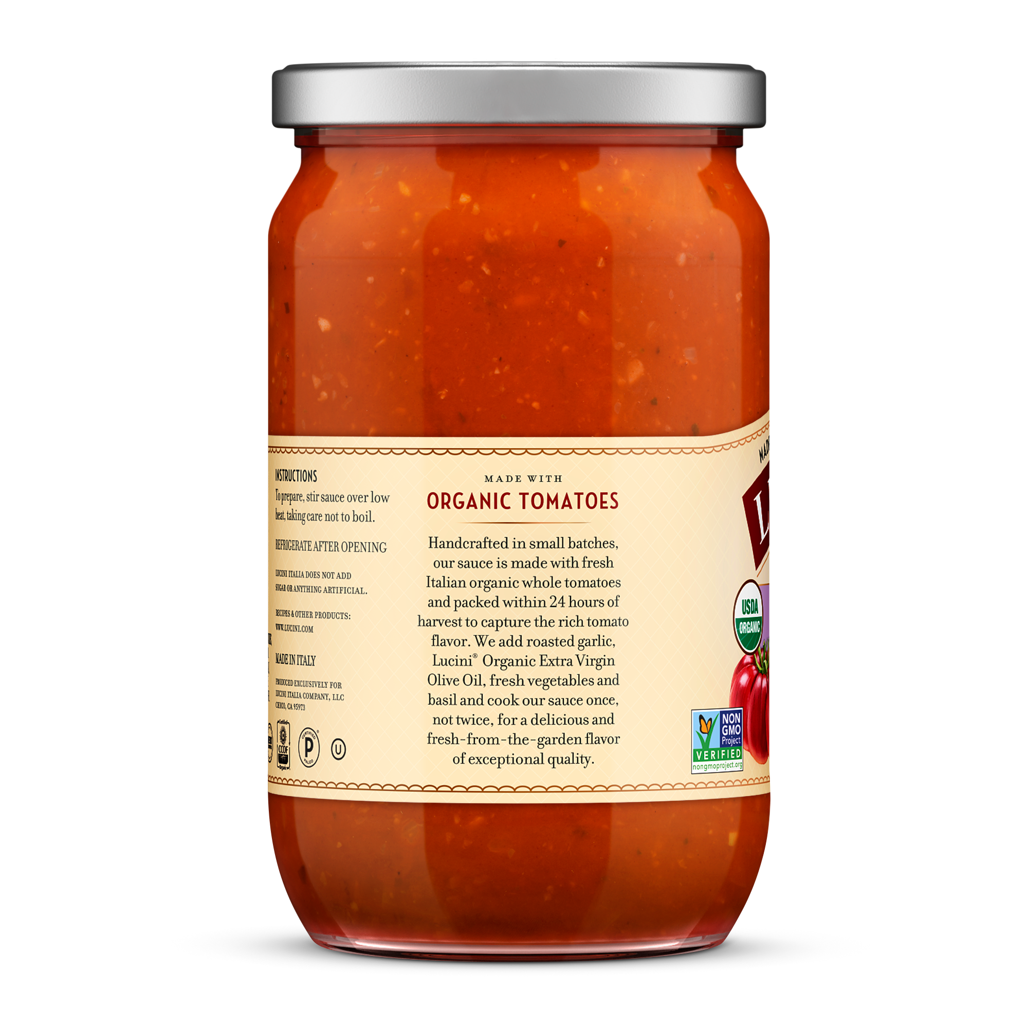 Order Organic Roasted Garlic Pasta Sauce Lucini Italia