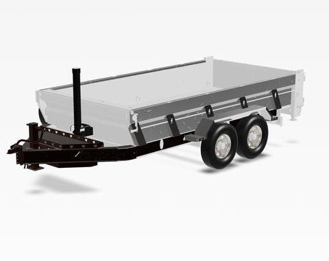 Telescopic dump trailer