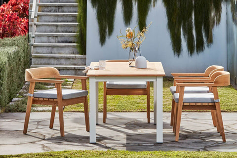 Rome Teak Outdoor Dining Table Set