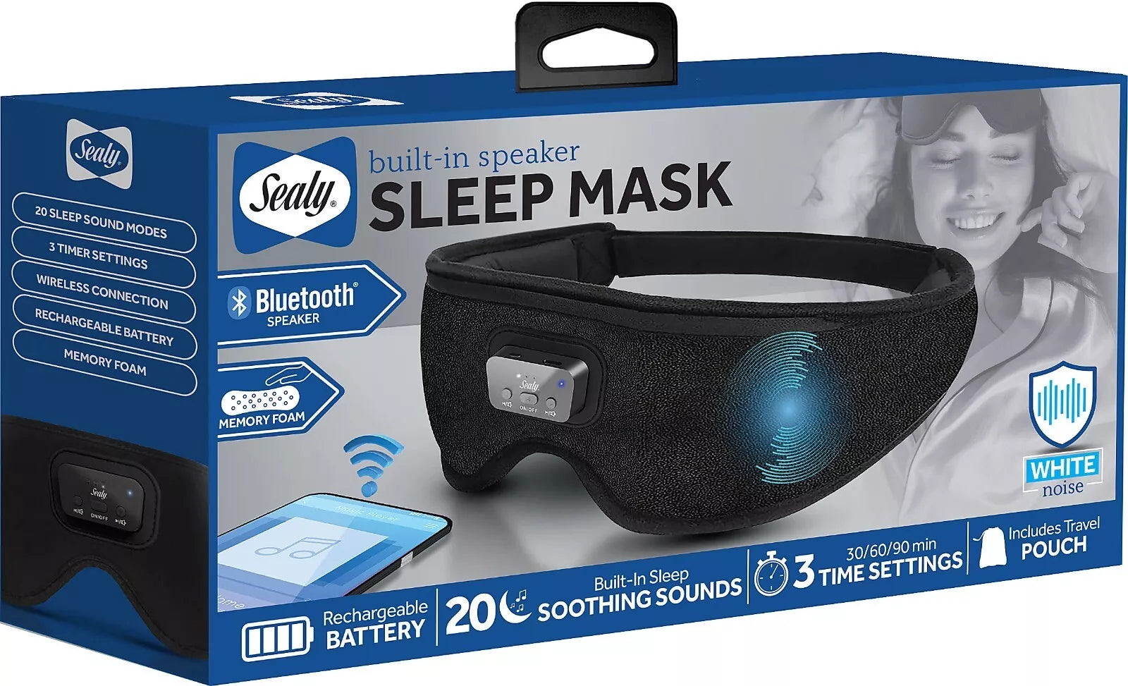 SEALY SLEEP MASK BUILT-IN SPEAKER