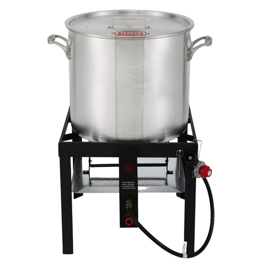 Propane Outdoor Fish Fryer Set, 10 Quart Aluminum Seafood Boiler Steamer  Kit Crawfish Fish Fryer, 50,000 BTU Stock Pot with Crawfish Cooker Pot  Basket 