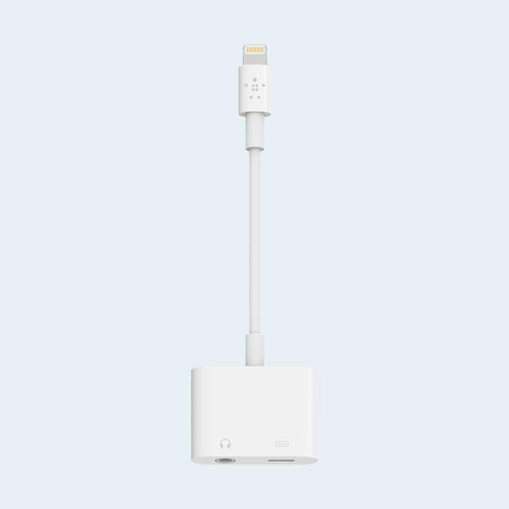 Buy Belkin Rockstar Lightning Audio + Charge Adapter White 