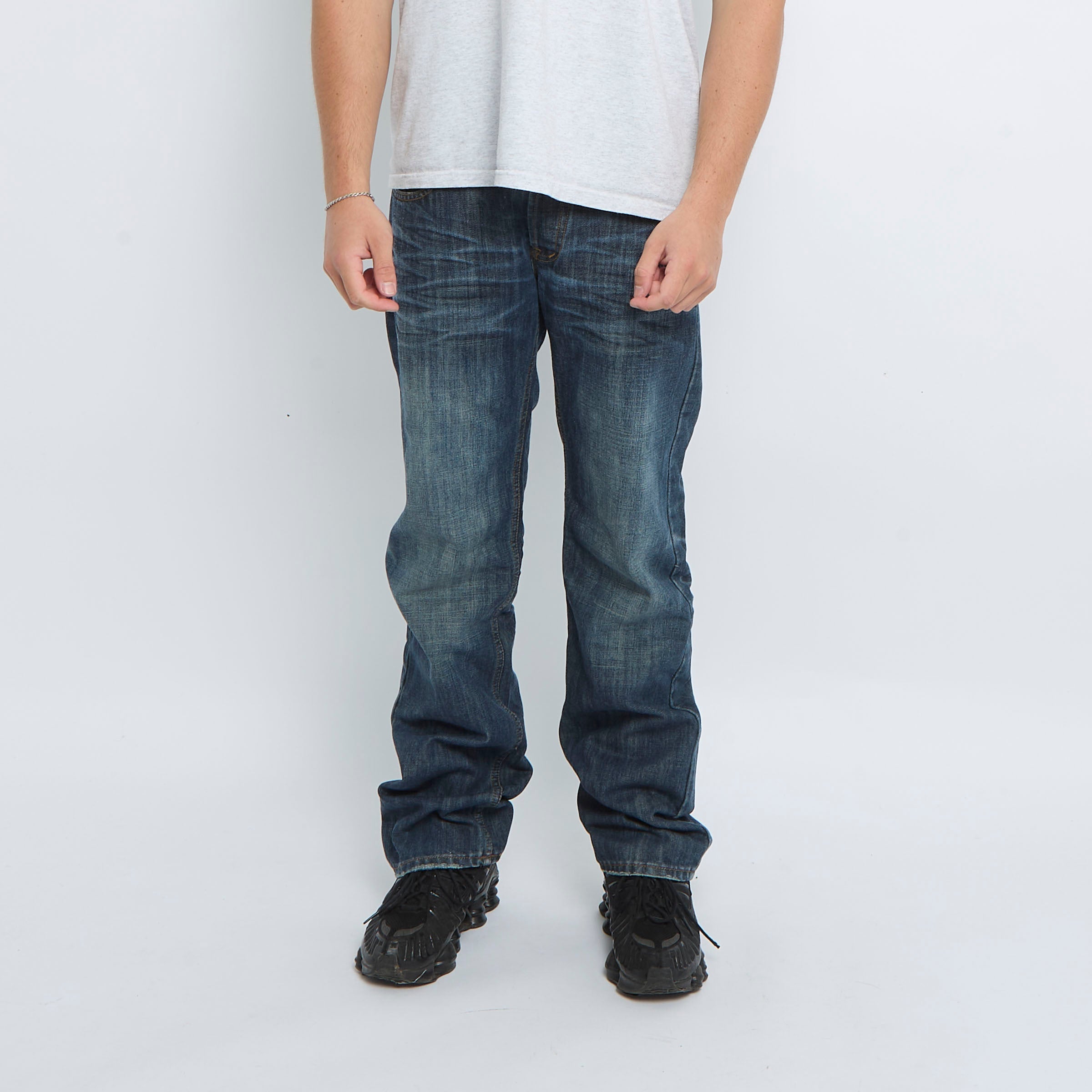 image of G-Star Pocket Spellout Straight Leg Jeans - W34" L34"