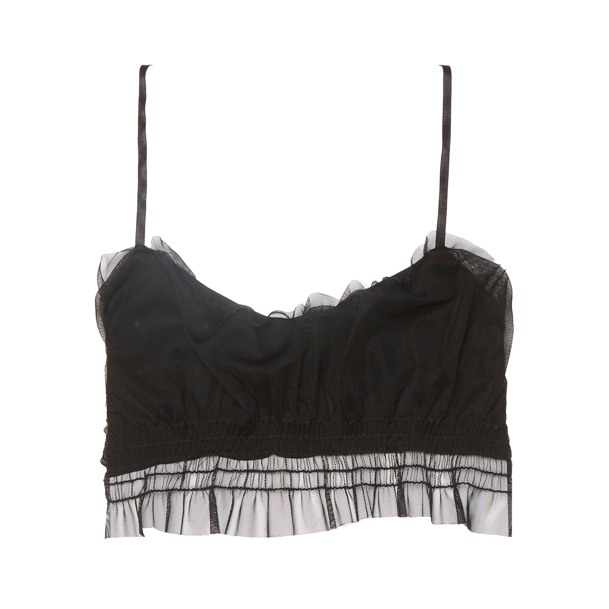 image of Mesh Cropped Strappy Top - XS