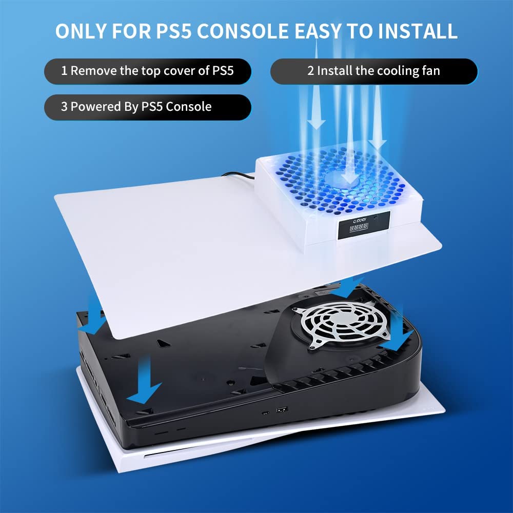 Tag fat efterfølger aritmetik G-STORY PS5 Cooling Fan,PS5 Fan Cooler System, Fan Speed Automacticall –  g-storystore