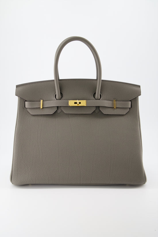 Hermes Birkin 25 etain togo gold hardware