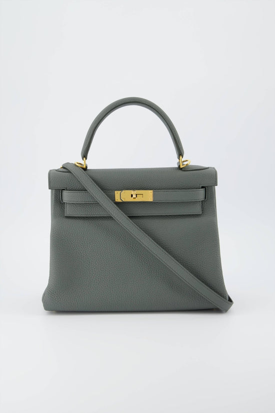 Brand new] Hermes kelly 28 Togo stamp U Vert amande