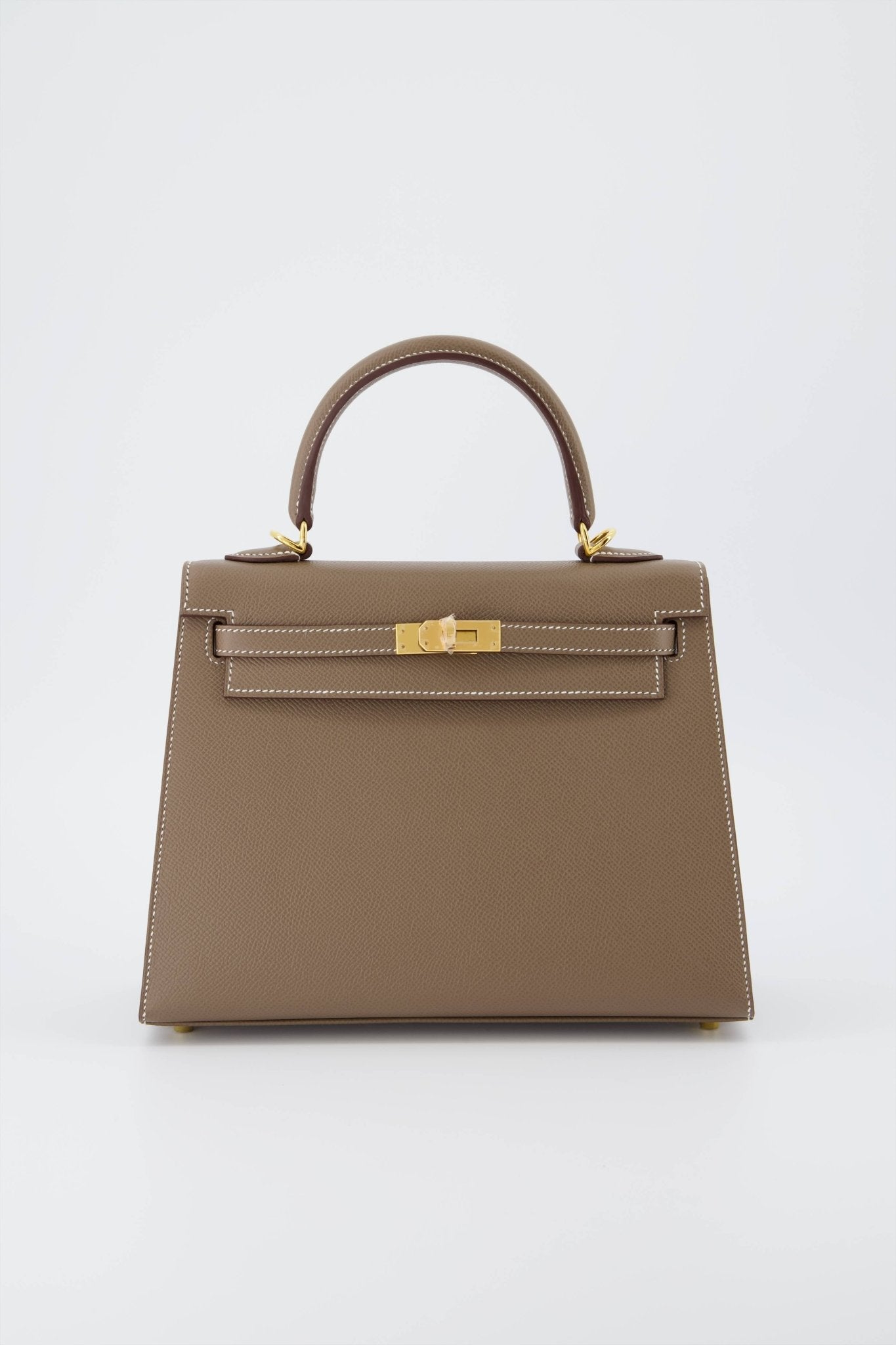 Hermes Birkin Sellier 25 Etoupe Epsom Gold Hardware