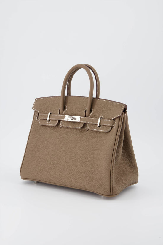 Hermes Birkin Sellier Bag 30 Etoupe Epsom Palladium Hardware