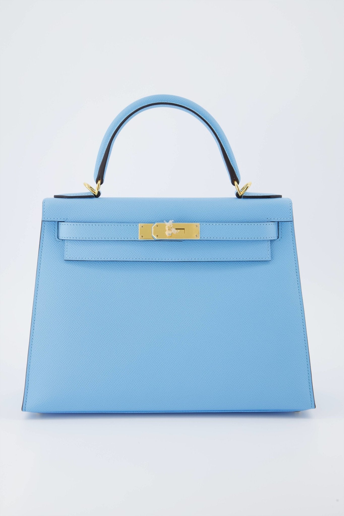 Rare* Hermes Birkin 25 Handbag Blue Saphir/Gris Mouette Taurillon