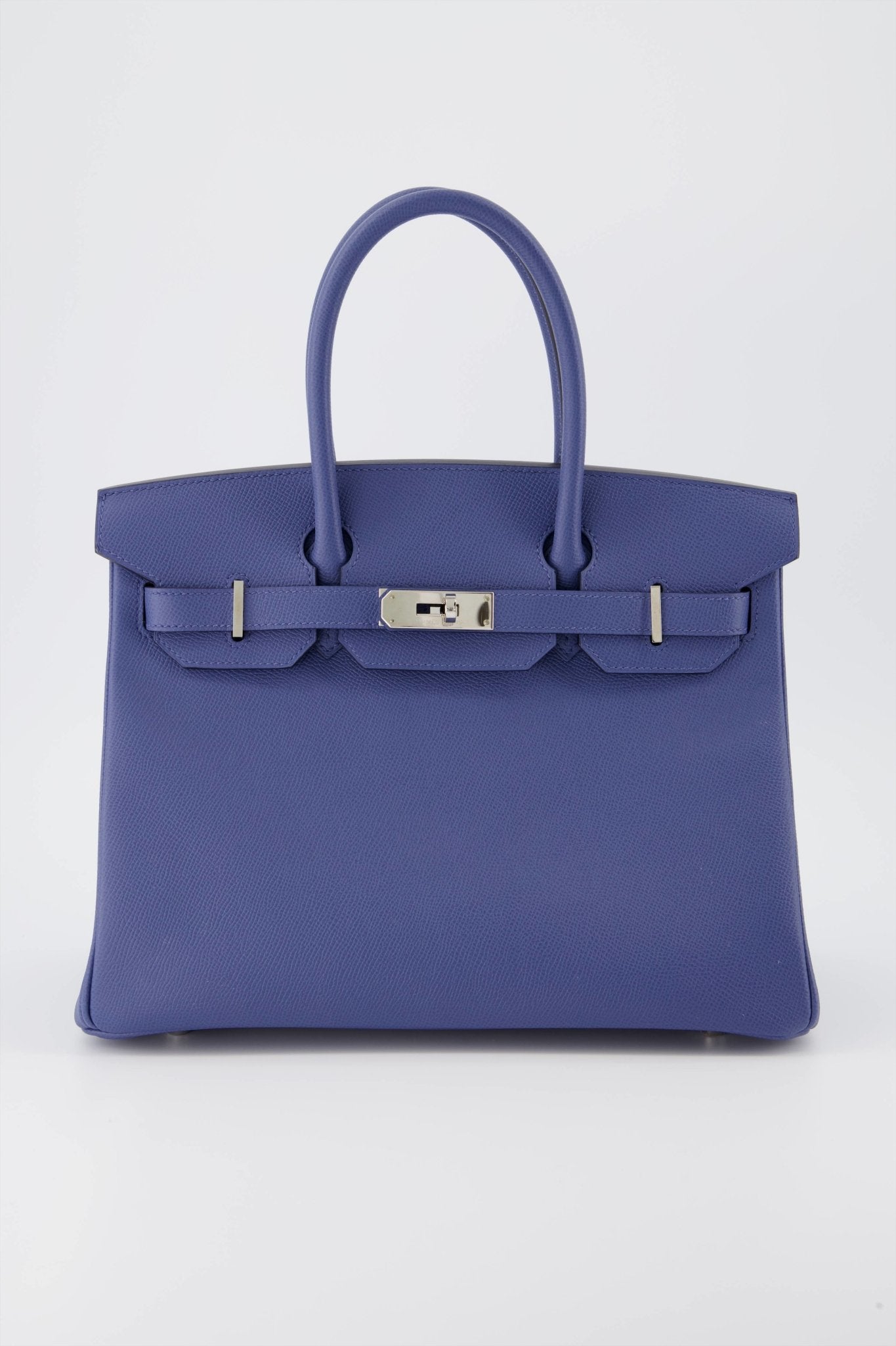 Hermes Birkin 40 Handbag Blue Brighton Togo Leather With Gold