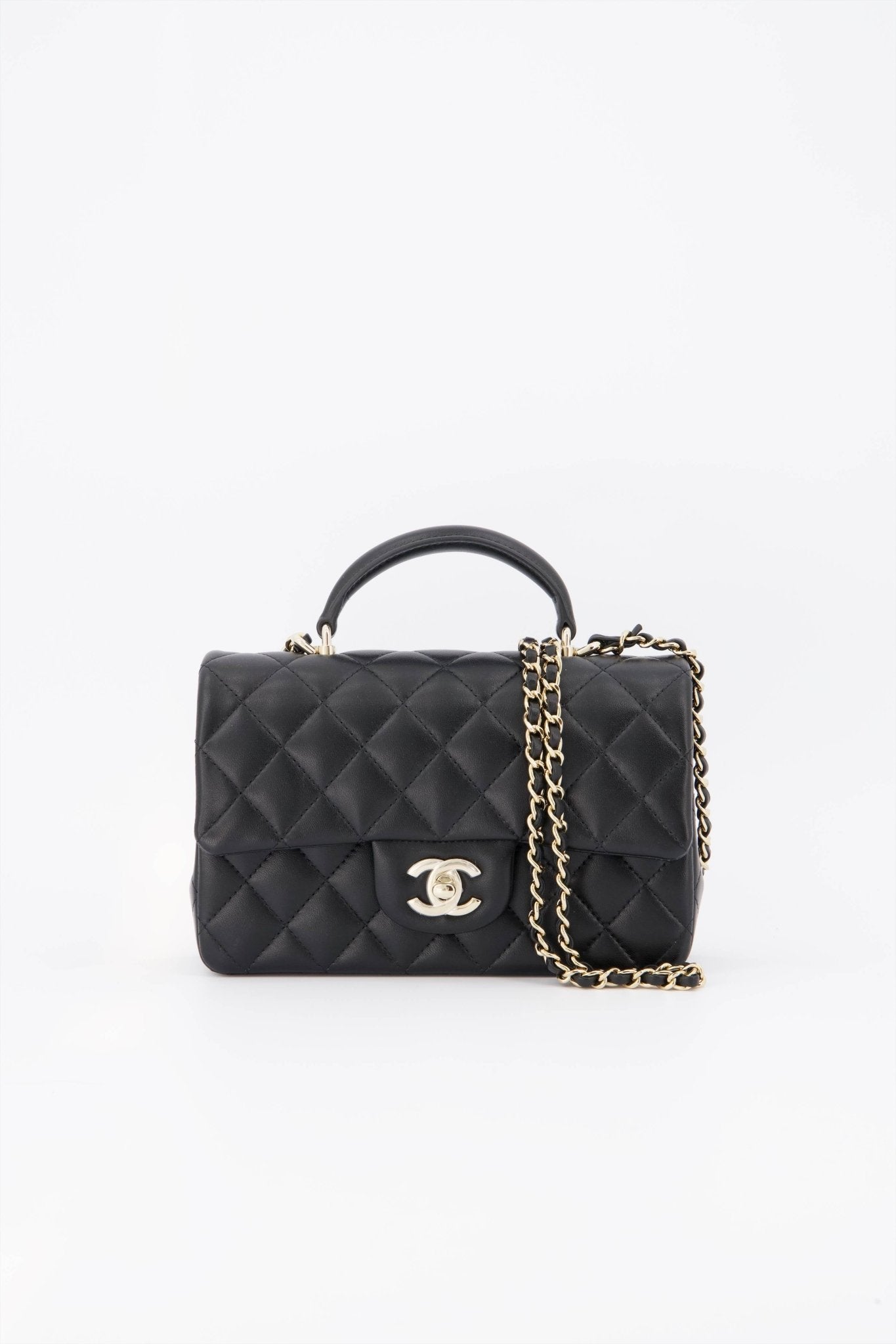 Rare* Chanel Ecru Mini with Dark Beige interior Rectangular Top