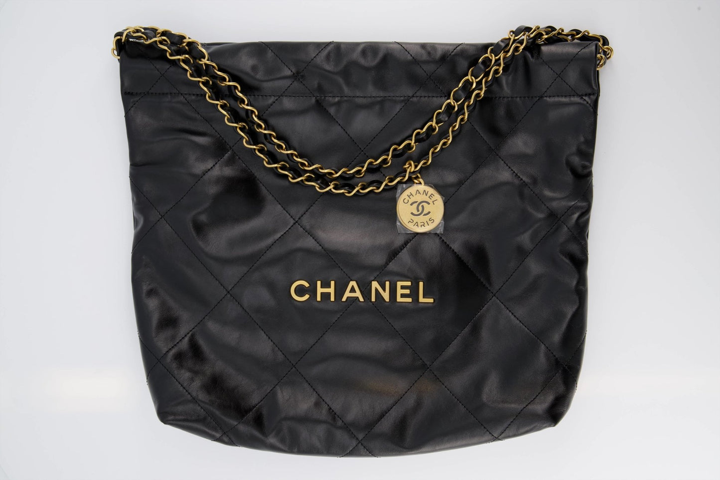 Holy Grail* Chanel Black with Gold Interior Pearl Crush Mini