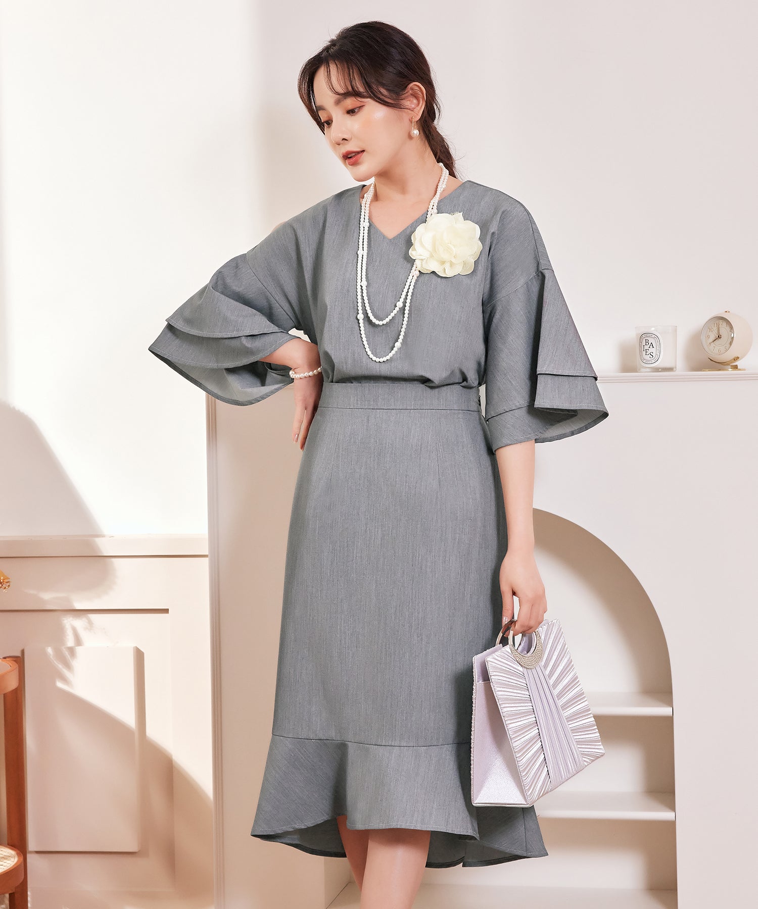 フォーマル セットアップ フレアスカート 2way – DRESS+