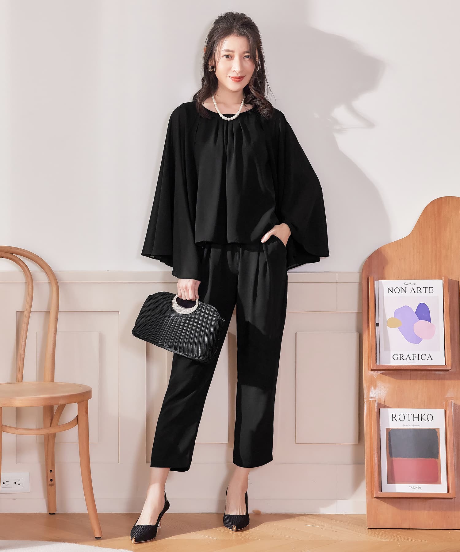 3WAYパンツドレス ブラック – DRESS+