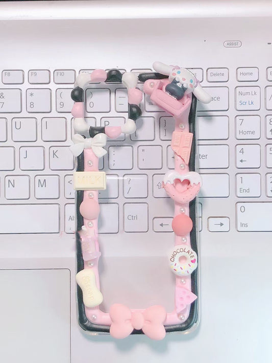 Pink Rilakkuma  DIY Decoden Handmade Custom Cream Phone Case for iPho –  jellydecoden