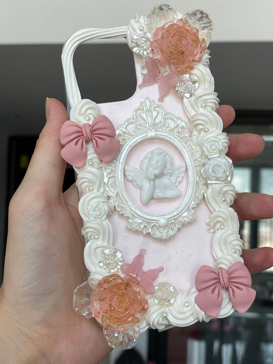 Baroque  Vintage DIY Decoden Handmade Custom Cream Phone Case for iPh –  jellydecoden