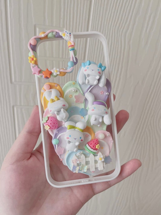 Sanrio｜DIY Decoden Handmade Custom Cream Phone Case for iPhone