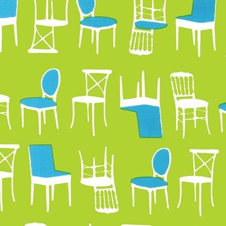 Perfectly Perched - Chairs - - AWN-12851-270 Meadow FQ - Aqua - Citron - White - Robert Kaufman