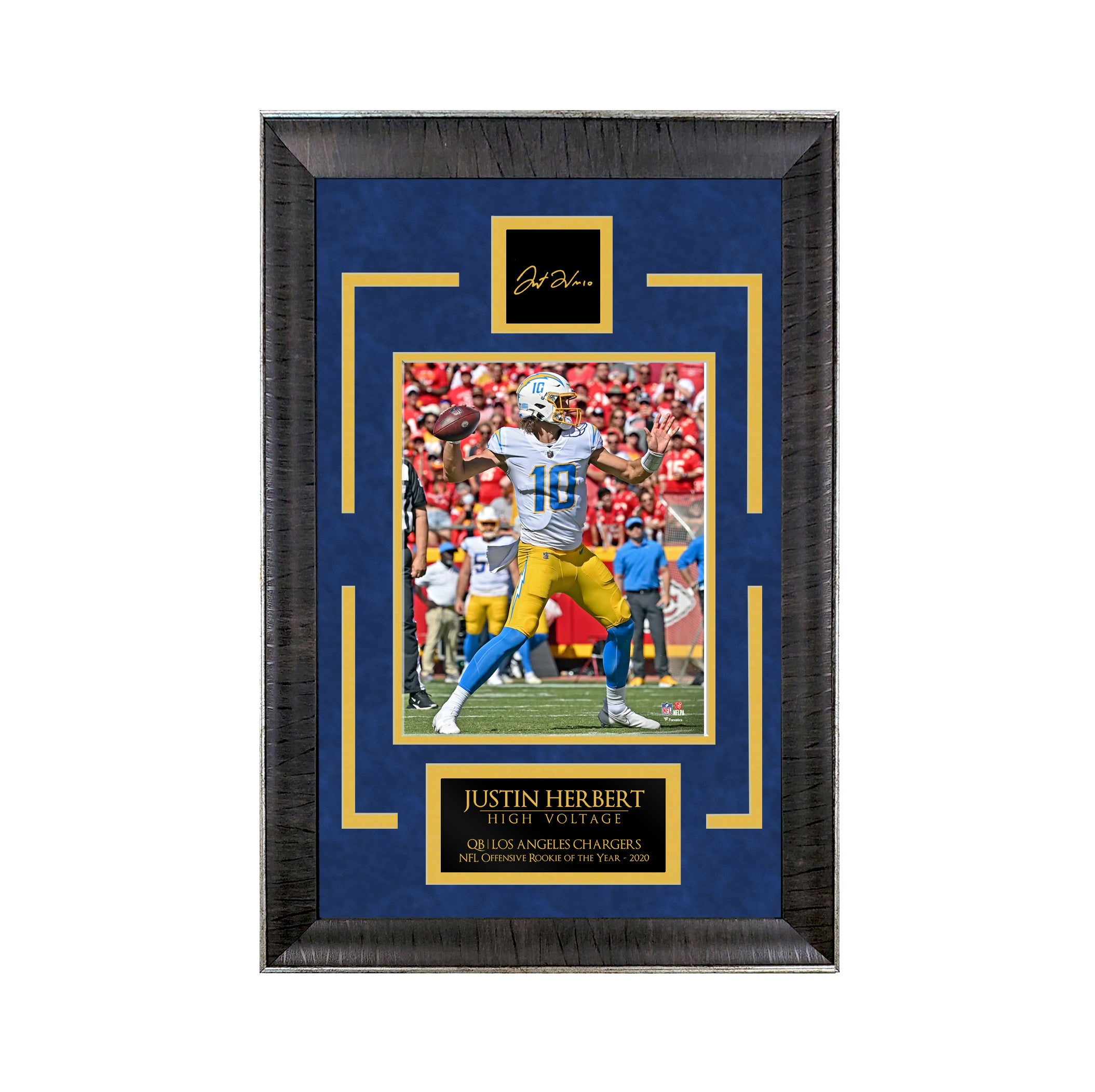 Justin Herbert Los Angeles Chargers Framed 2020 NFL Offensive