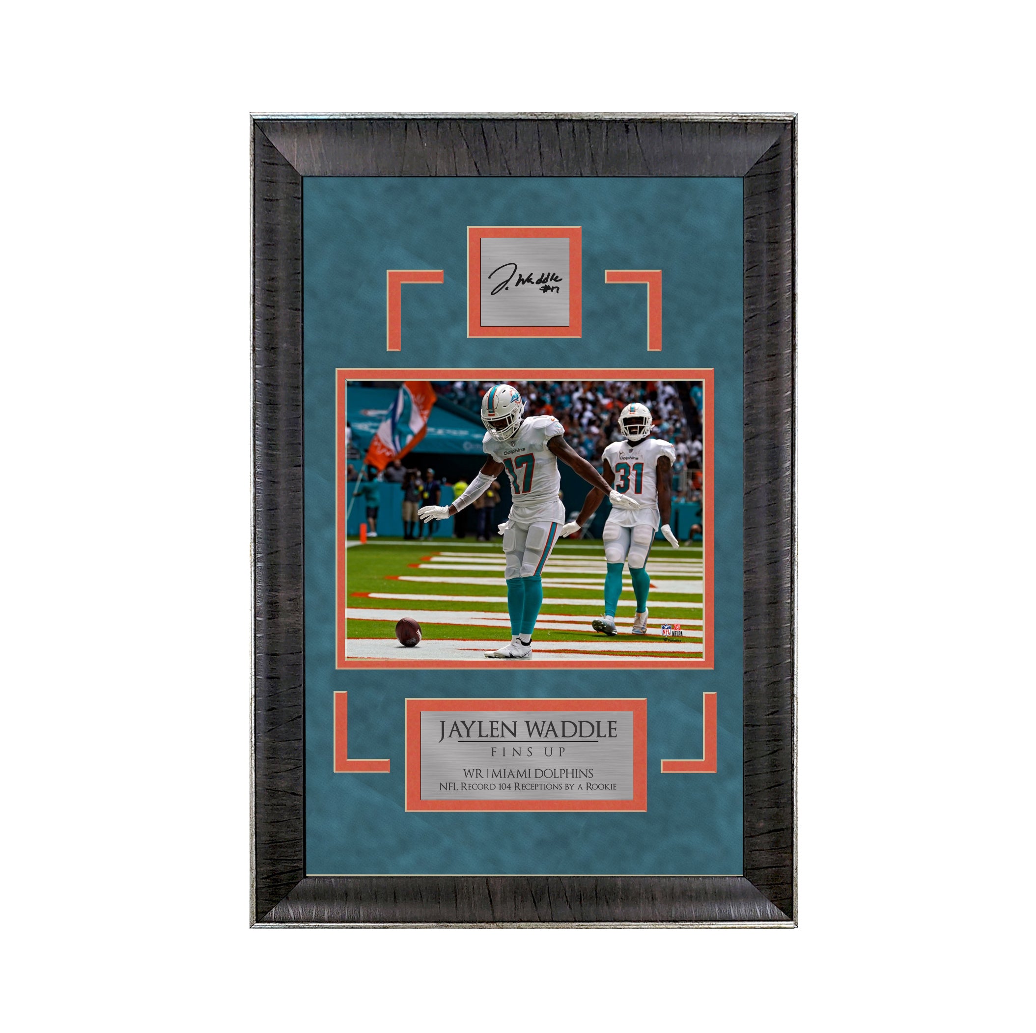 Framed Brett Favre Hall of Fame Facsimile Laser Engraved Signature