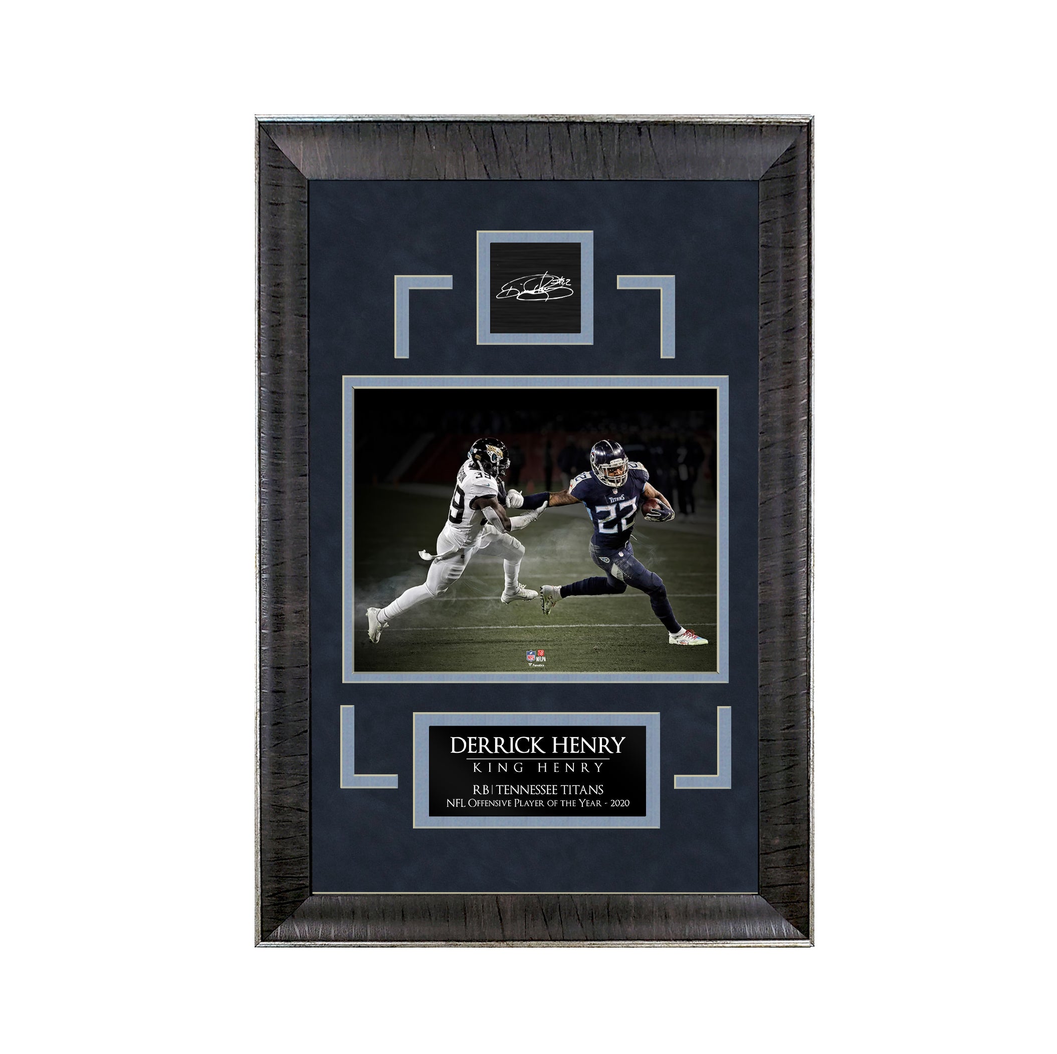 Derrick Henry Tennessee Titans 27 x 39 Framed Art Jersey Print