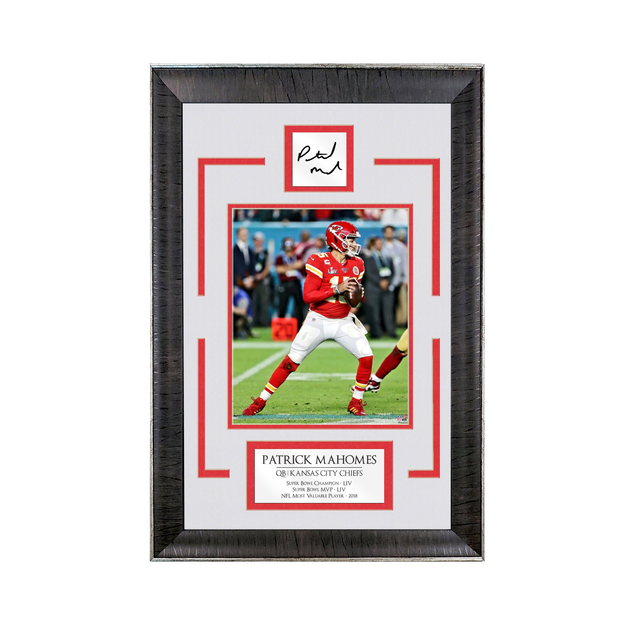 PATRICK MAHOMES KANSOS CITY CHIEFS SPOTLIGHT ACTION PHOTO MOUNTED