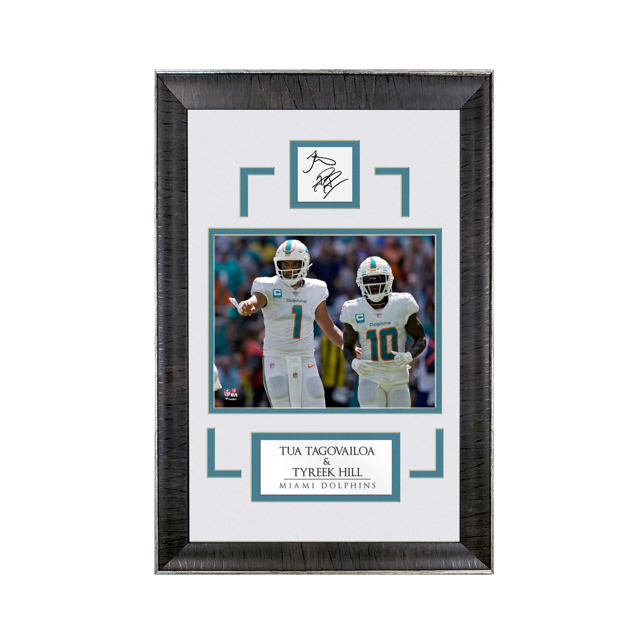 Tua Tagovailoa & Tyreek Hill Miami Dolphins 8 x 10 Framed Football Photo