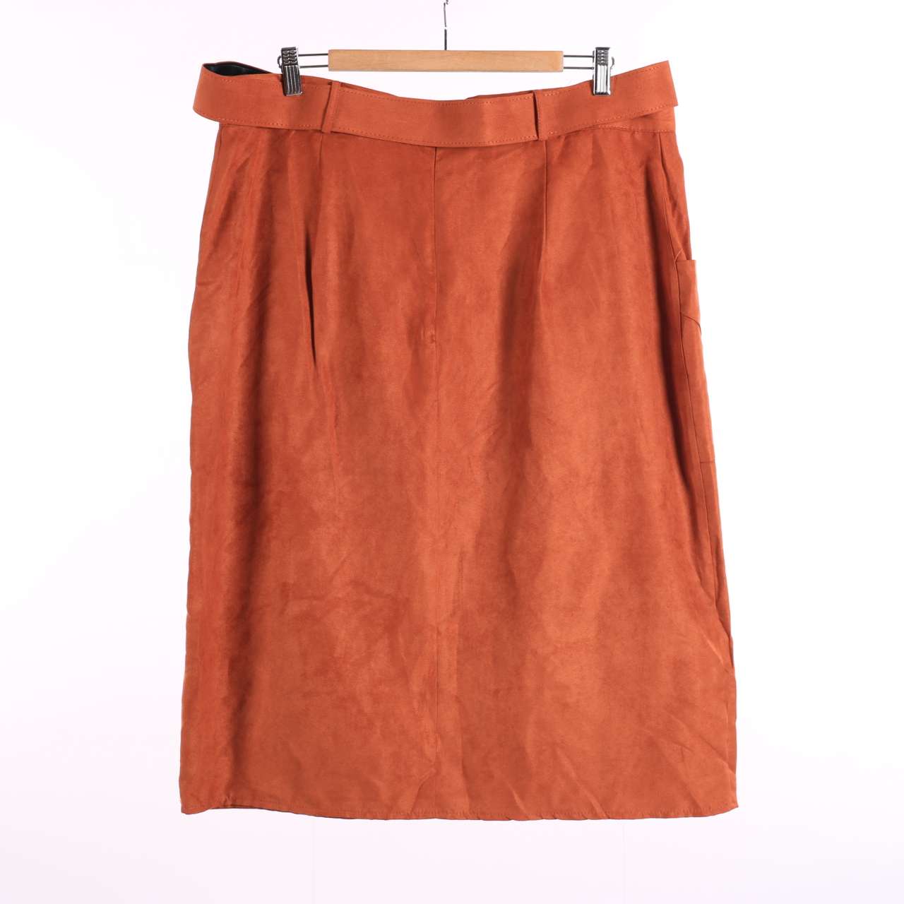 Primark Brown Midi Skirt With Belt 