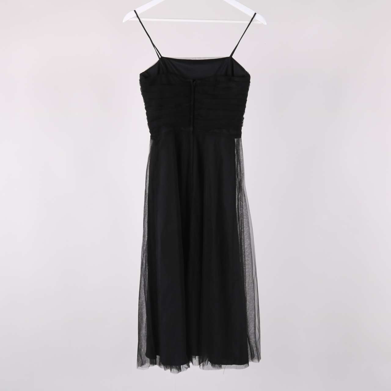 Montego Black Net Midi Dress - Size 10