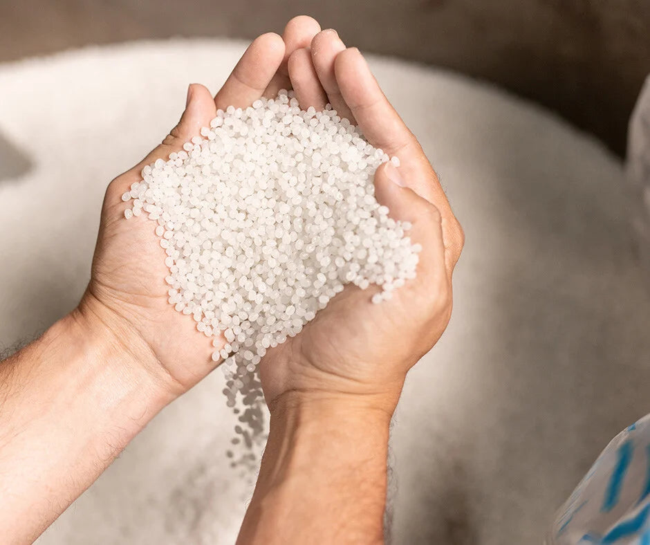 rPET granulates made from ocean plastics