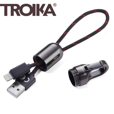 Troika CBL26/GM Ladenzeit Keyring with Spare Lightening Cable