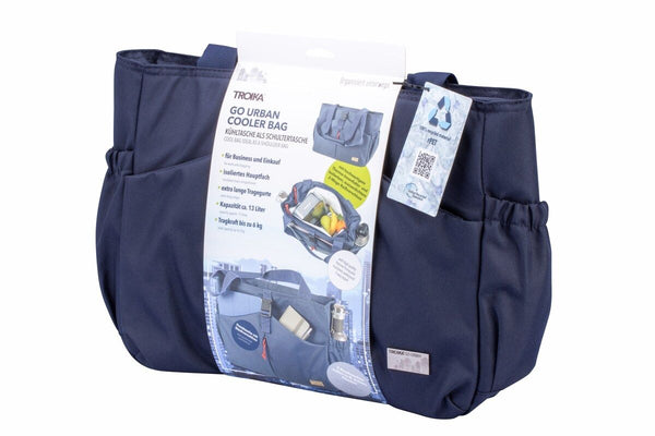 Troika rPET Cooler Bag with Tag Showing Global Recycled Standard Logo