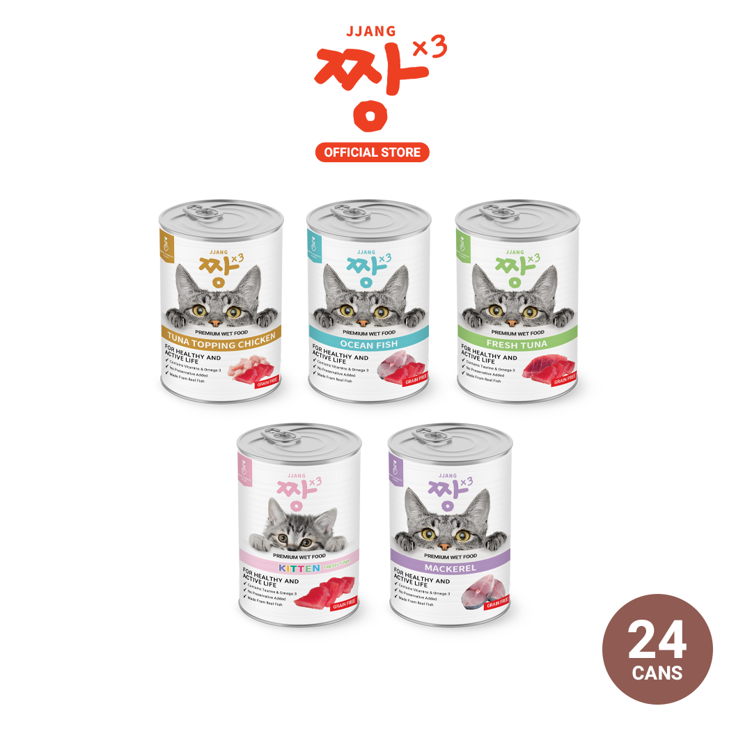 JJANGX3 Premium Cat Can Wet Food 400g x 24 canned - JJANGX3 product image