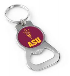 ASU Bottle Opener Keychain Silver