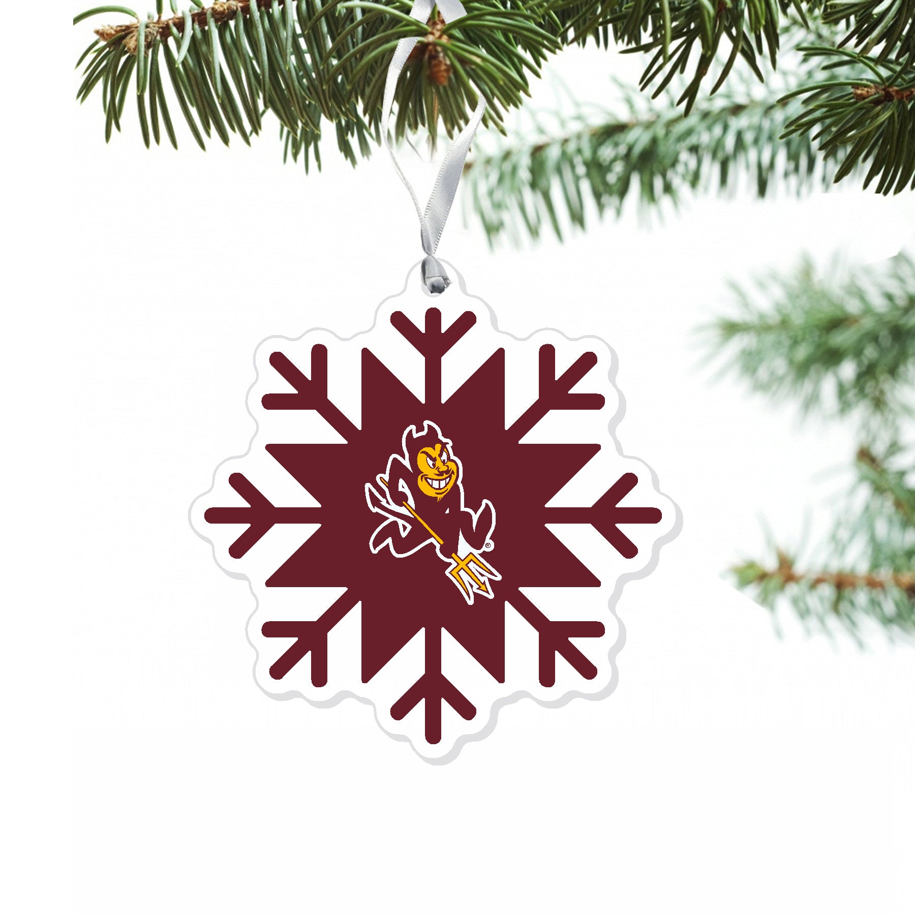 ASU Sparky Snowflake Ornament