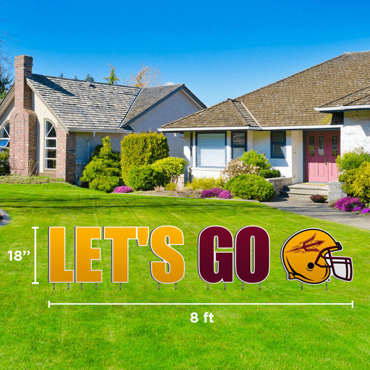 ASU LGD GLD Helmet Lawn Sign (Not In Store)