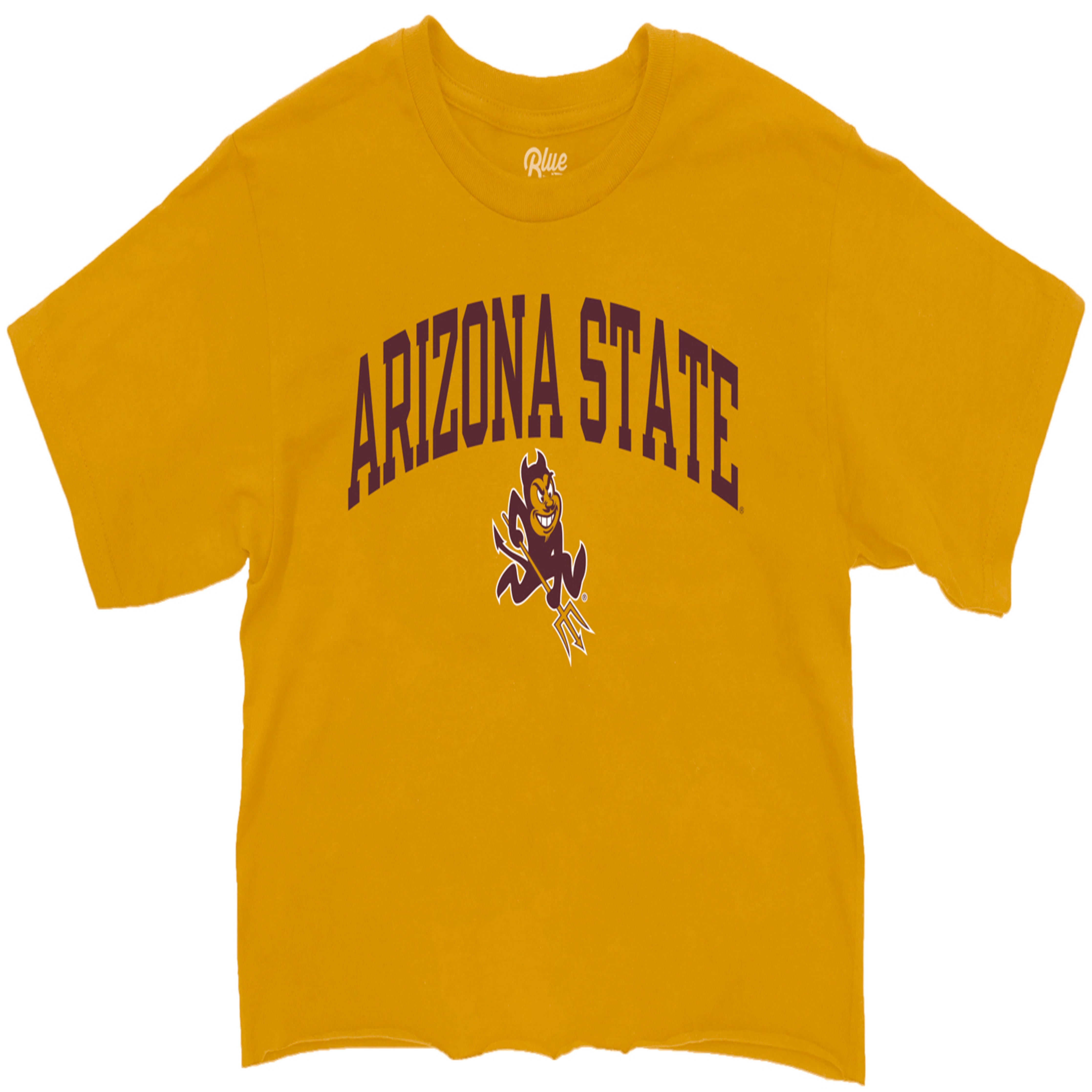 ASU Arch Sparky Crop Tee GLD