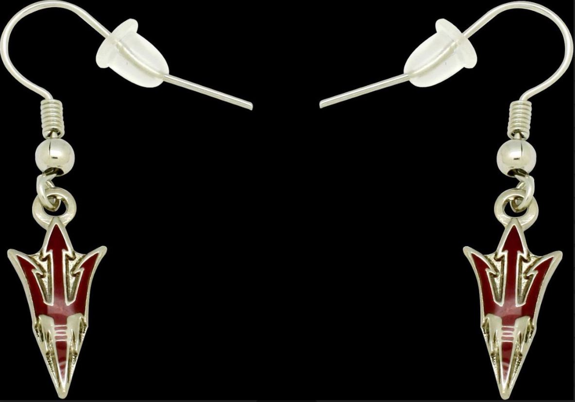 ASU Pitchfork Dangler Earrings