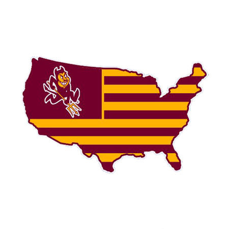 ASU Sparky Flag Decal