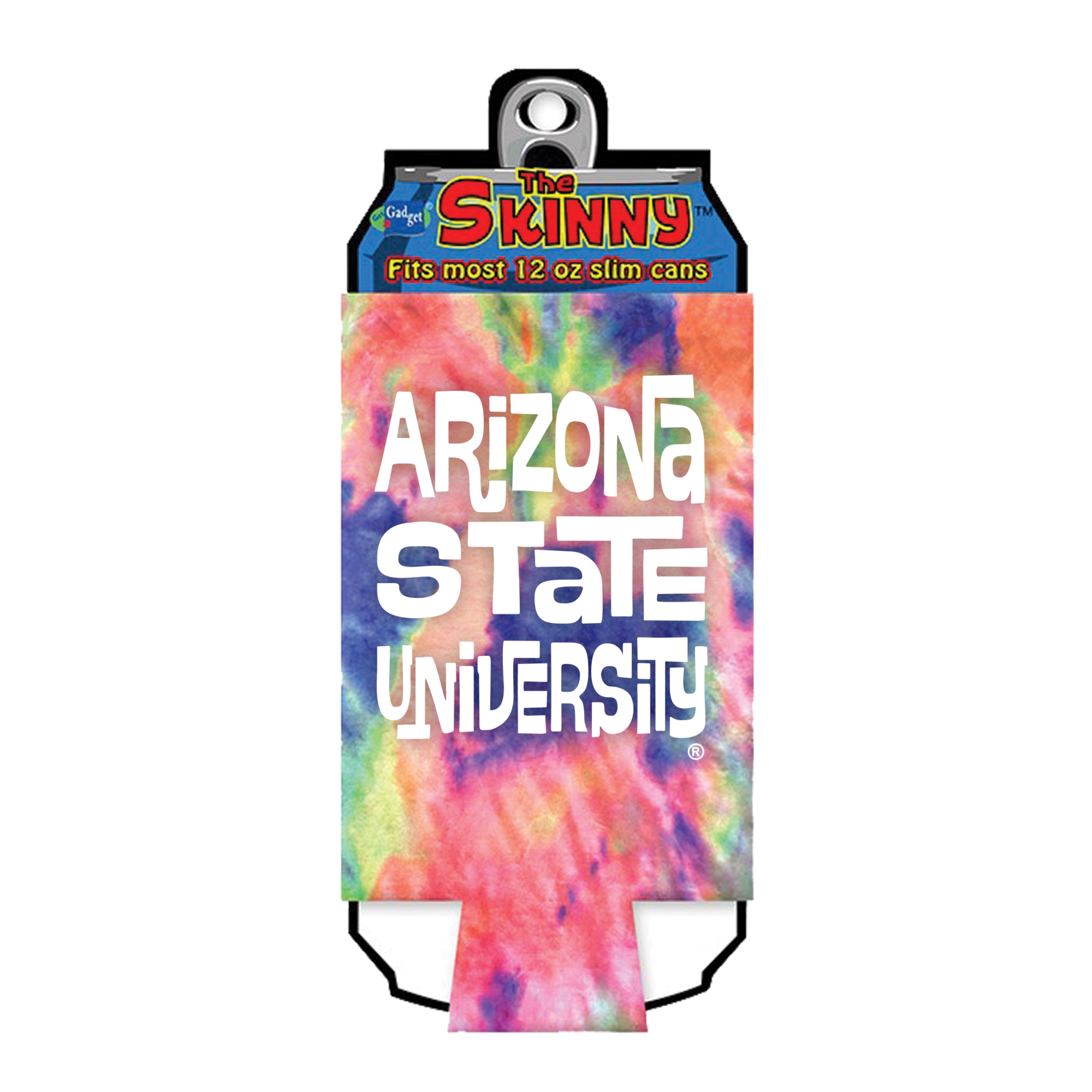 ASU Tie Dye Slim Can Coozie