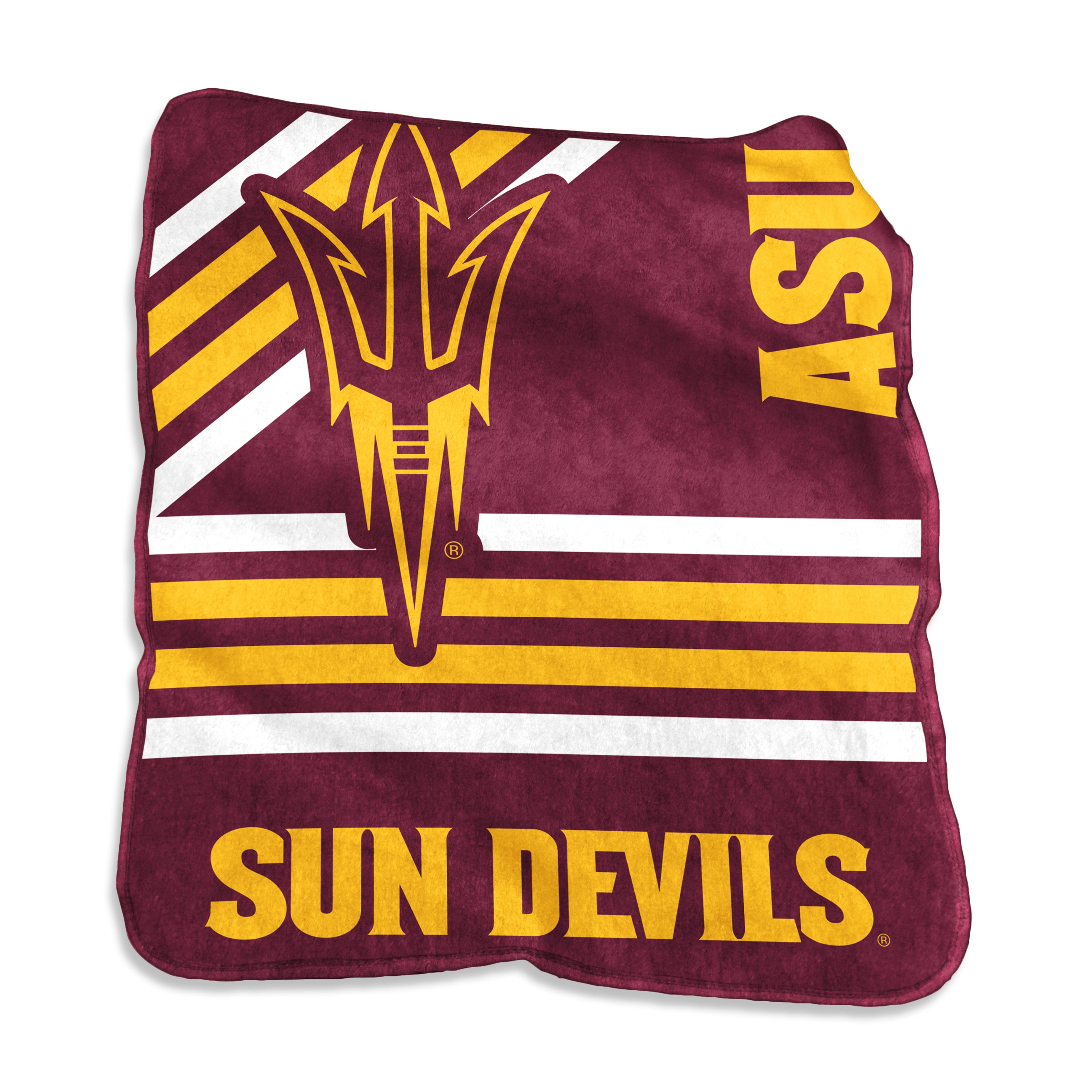 ASU Raschel Throw Blanket MRN