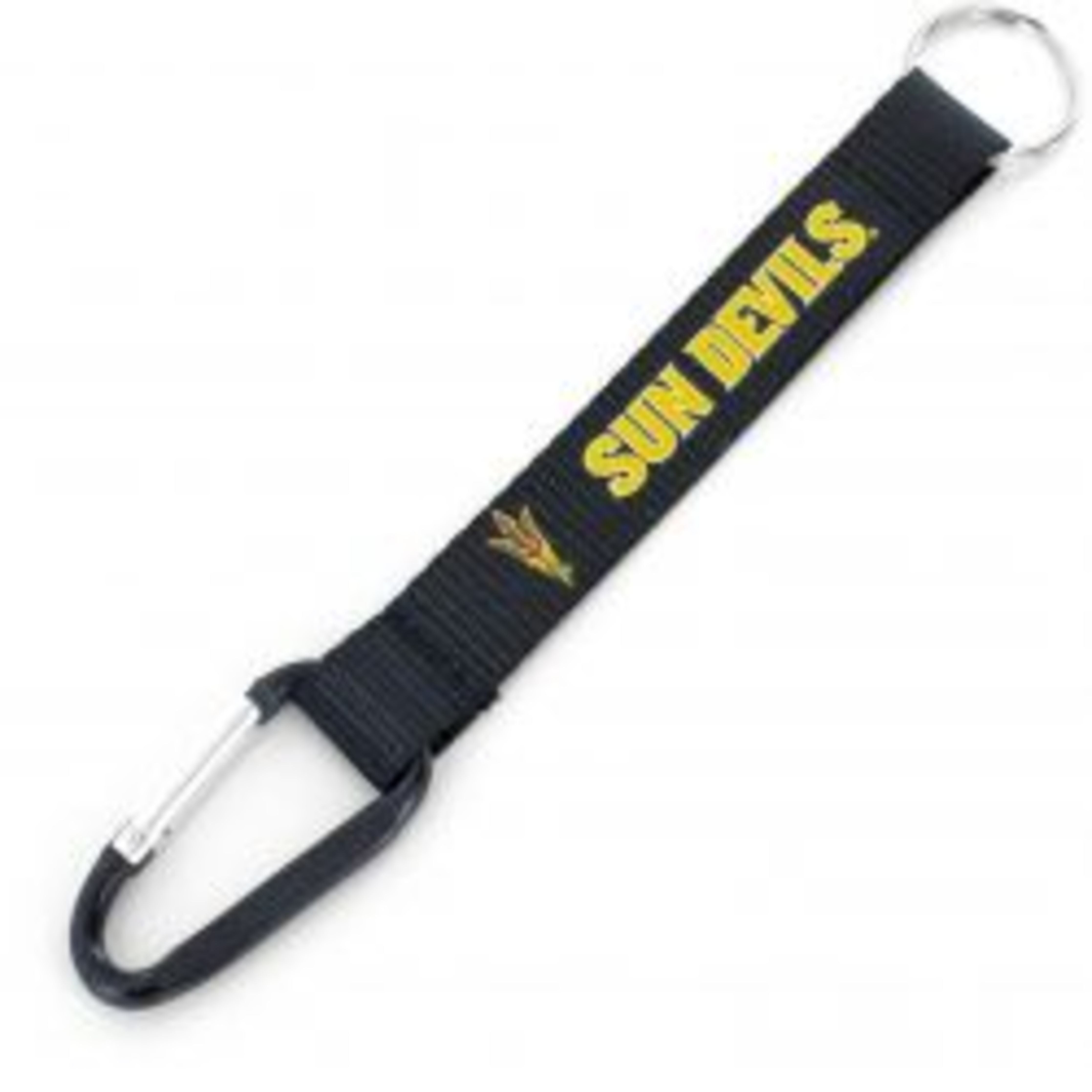 ASU Carabiner Lanyard Keychain BLK