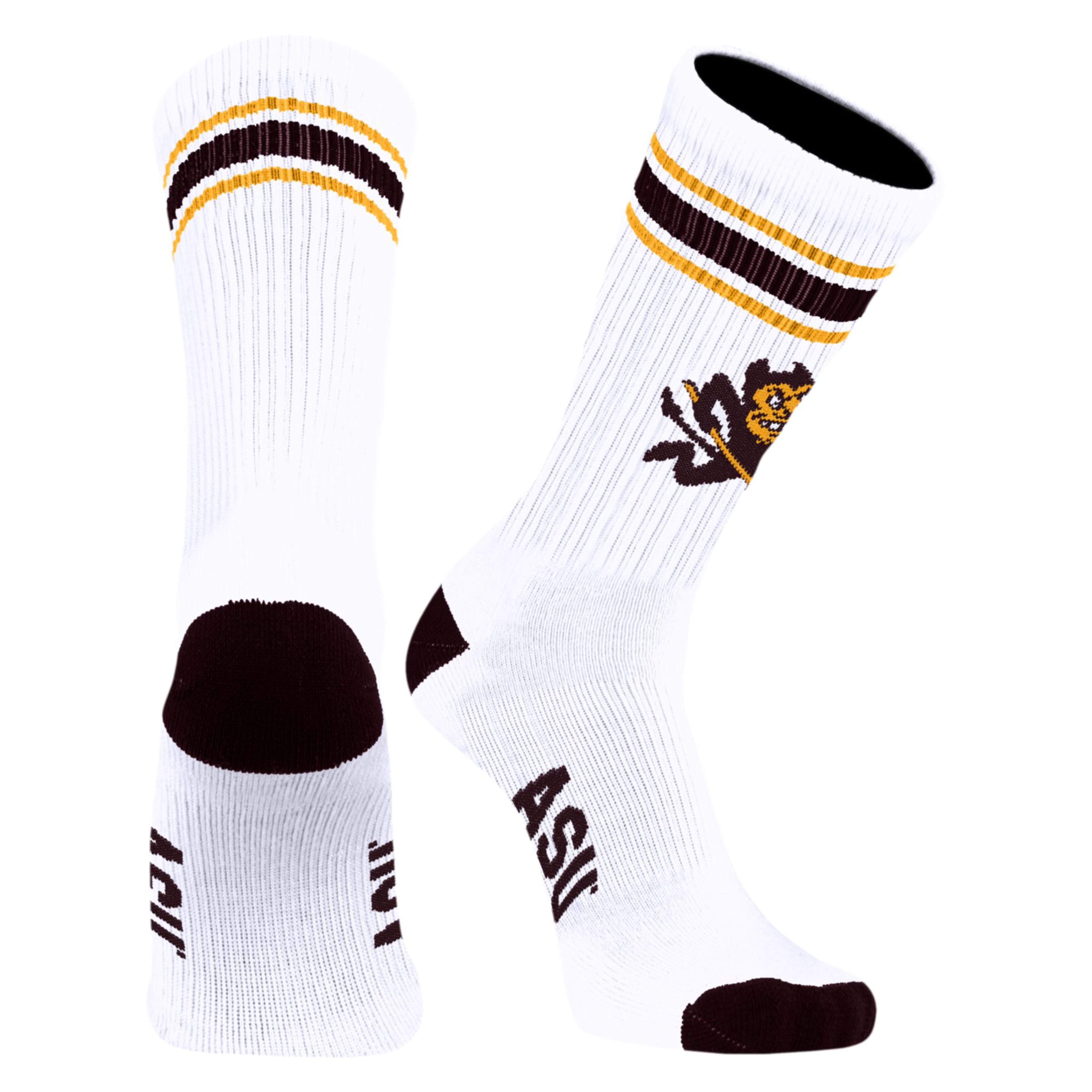 ASU Throwback Sock WHT