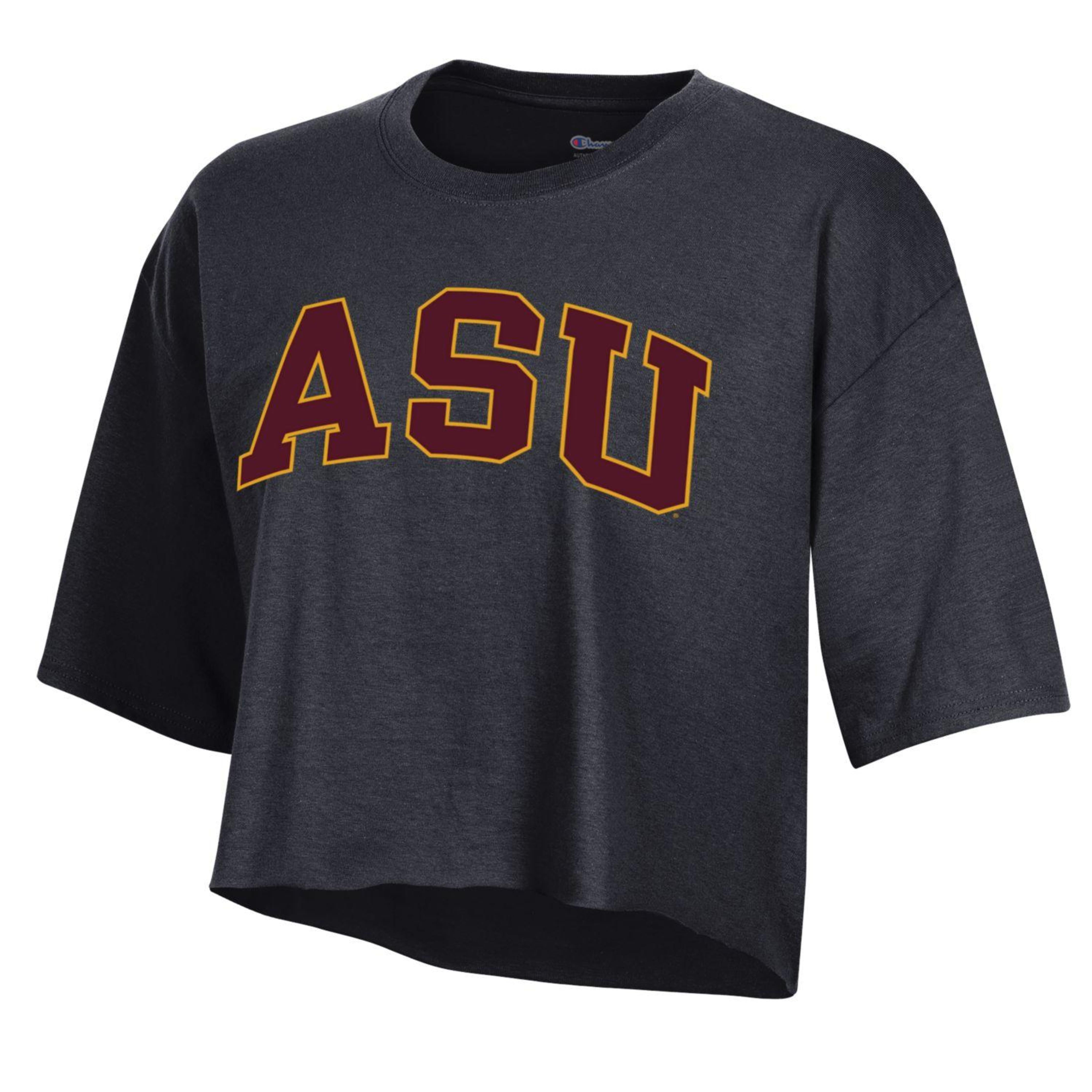 ASU Arched Boyfriend Crop Tee BLK