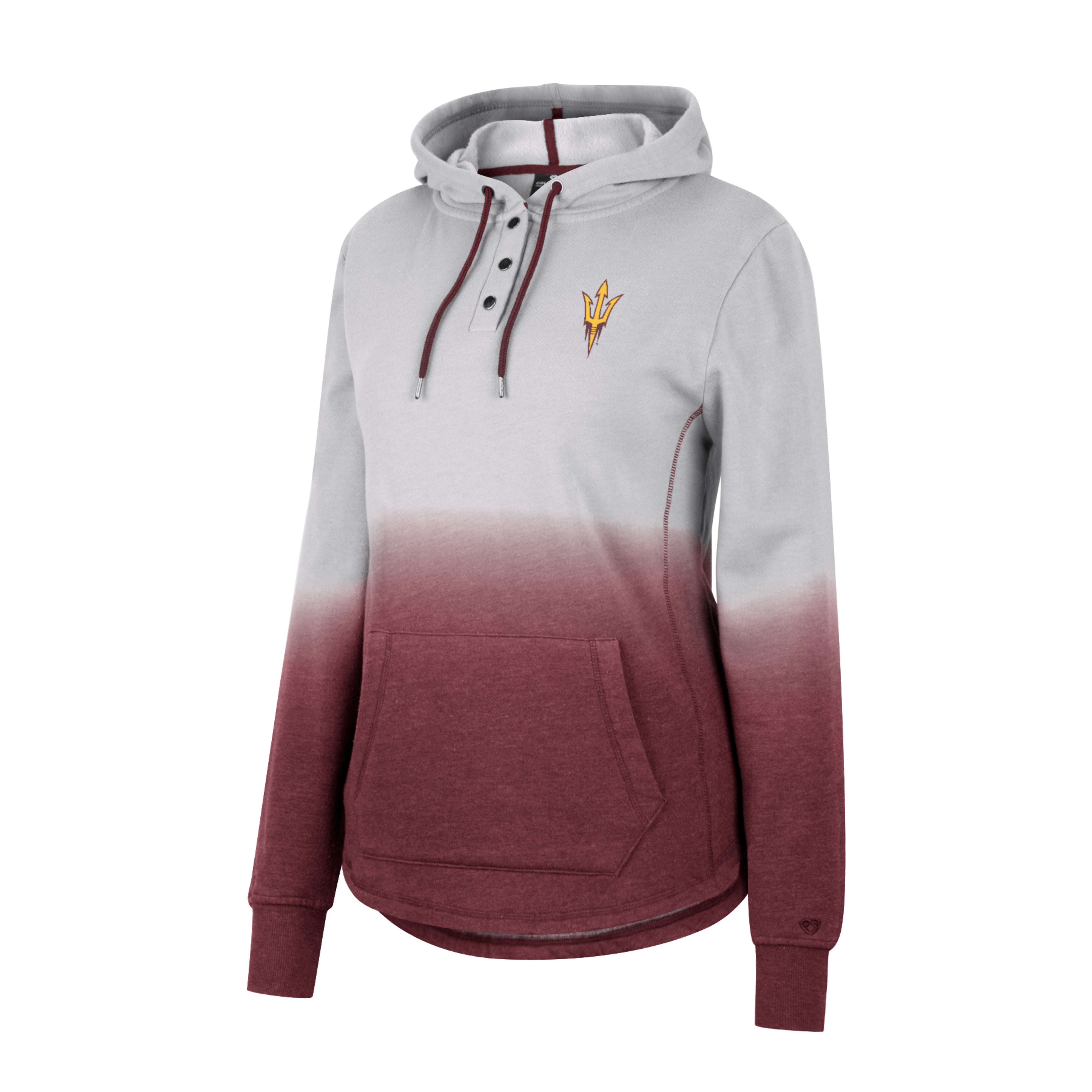 ASU Ladies Hooded Henley GR/M