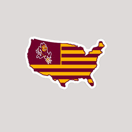 ASU Sparky Flag Mini Magnet