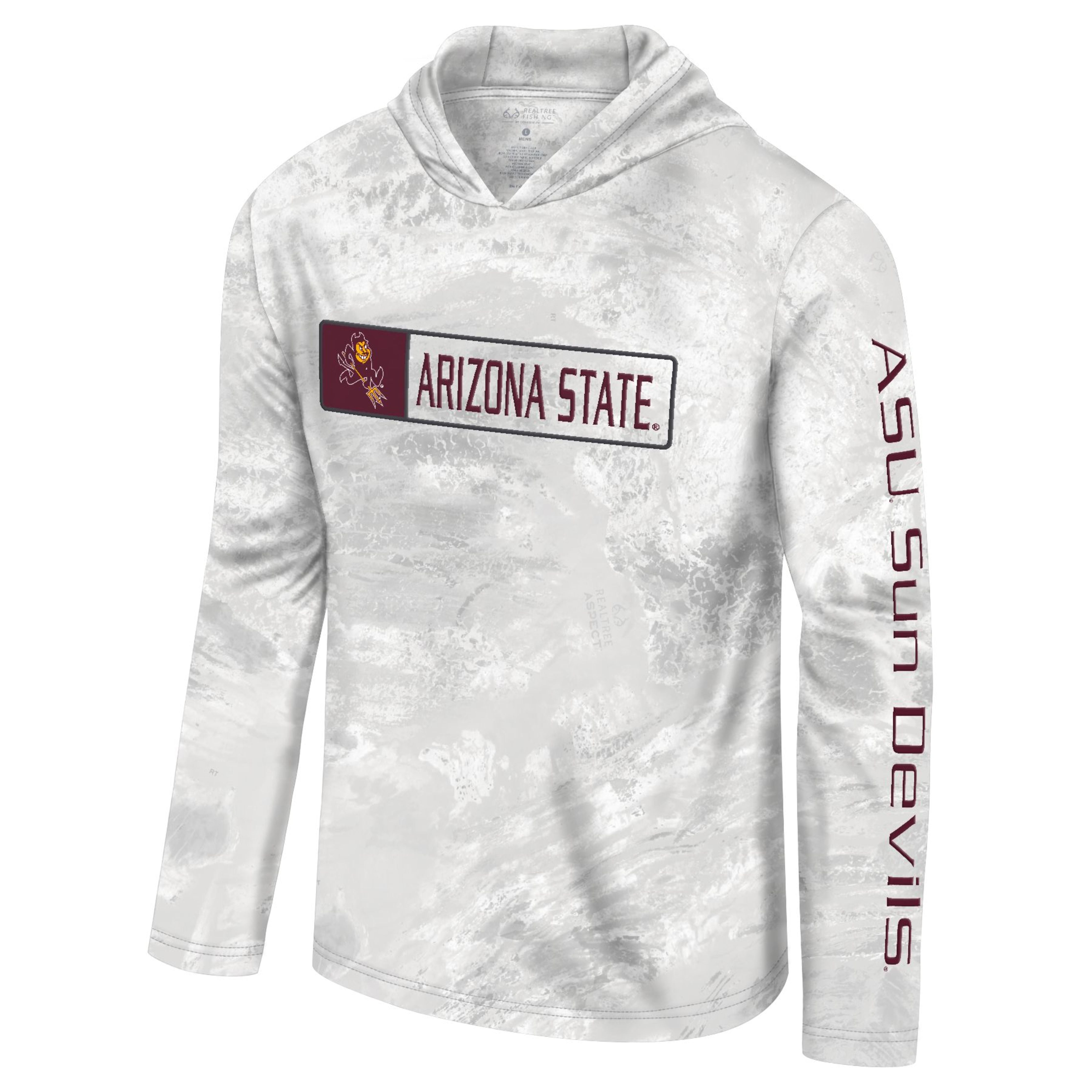 ASU Huron UPF Hooded Tee KHA