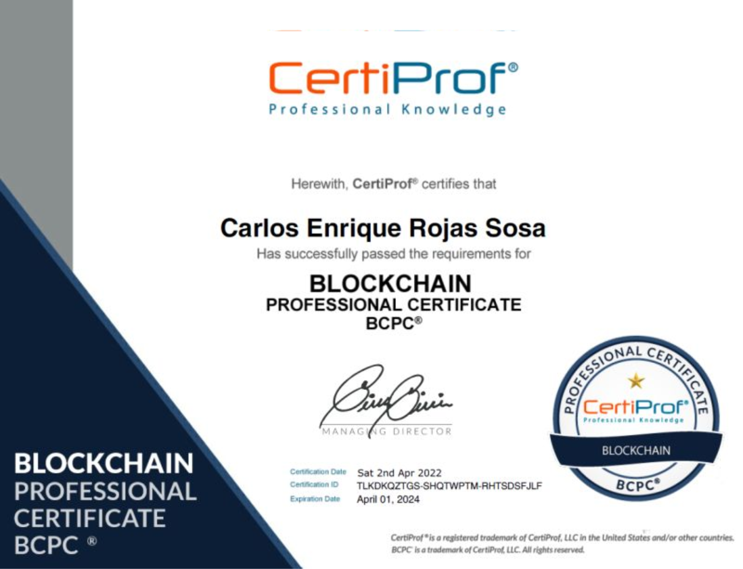 Certificación Artificial Intelligence Professional - CAIPC®